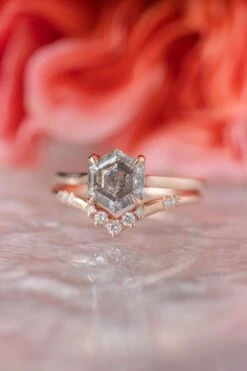 Round Diamond Wedding Band, Fern Setting, 14K Rose Gold -Point No Point Studio Store 20250602 SFS0024 45f4411d 4f37 4836 be6f 32e58882022c