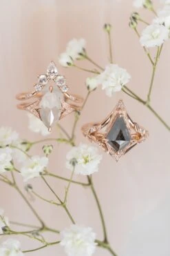 1.88 Carat Icy White Marquise Diamond Engagement Ring, Aela Setting, 14K Rose Gold -Point No Point Studio Store 20250602 SFS0039