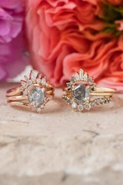 Round Diamond Wedding Band, Fern Setting, 14K Rose Gold -Point No Point Studio Store 20250602 SFS0042 7894f12a d976 4708 87f4 7377f4667988