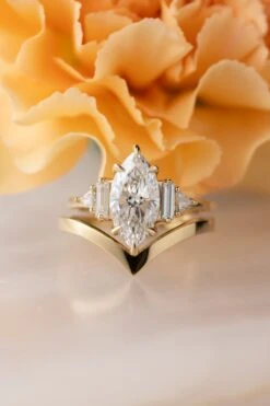 Square Vivian Wedding Band, 14k Yellow Gold 19 Square Vivian Wedding Band, 14k Yellow Gold -Point No Point Studio Store 20250627 SFS0064 1