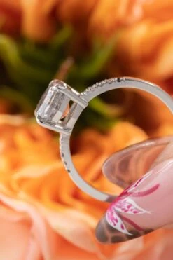 2.13 Carat Canadian Salt And Pepper Hexagon Diamond Engagement Ring, Ombre Jules Setting, Platinum 10 2.13 Carat Canadian Salt And Pepper Hexagon Diamond Engagement Ring, Ombre Jules Setting, Platinum -Point No Point Studio Store 20250627 SFS0082 1