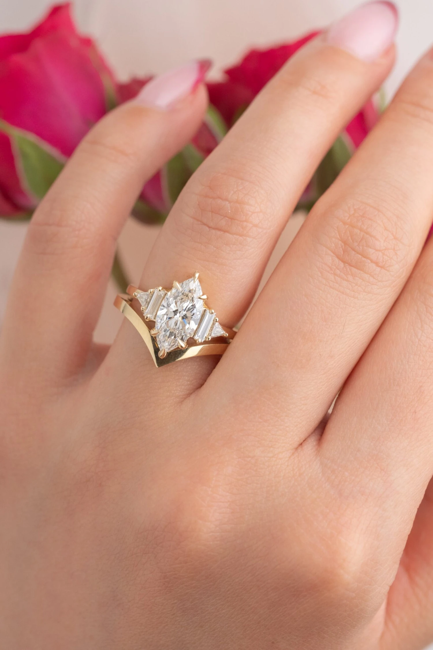 Square Vivian Wedding Band, 14k Yellow Gold 6 Square Vivian Wedding Band, 14k Yellow Gold - Image 6