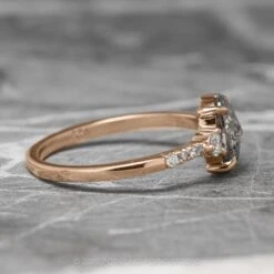 1.45 Carat Salt And Pepper Oval Diamond Engagement Ring, Eliza Setting, 14K Rose Gold 20 1.45 Carat Salt And Pepper Oval Diamond Engagement Ring, Eliza Setting, 14K Rose Gold -Point No Point Studio Store 210007RG 4 992a4b79 9a76 49b6 ba17 4b53a29819a1