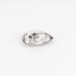 .78 Carat Salt And Pepper Rose Cut Pear Diamond -Point No Point Studio Store 210017 5