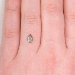 .78 Carat Salt And Pepper Rose Cut Pear Diamond -Point No Point Studio Store 210017 7