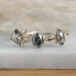 1.92 Carat Salt And Pepper Oval Diamond Engagement Ring, Basket Jules Setting, 14K White Gold 20 1.92 Carat Salt And Pepper Oval Diamond Engagement Ring, Basket Jules Setting, 14K White Gold -Point No Point Studio Store 210023 10 b23e2afb 5e8e 4506 86a0 ad8010ddb502