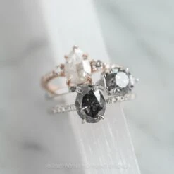 1.92 Carat Salt And Pepper Oval Diamond Engagement Ring, Basket Jules Setting, 14K White Gold 18 1.92 Carat Salt And Pepper Oval Diamond Engagement Ring, Basket Jules Setting, 14K White Gold -Point No Point Studio Store 210023 8 e5536b10 6d2f 4ec2 8fd0 8657eb3dd111