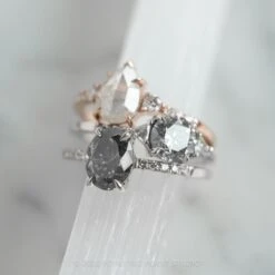 1.92 Carat Salt And Pepper Oval Diamond Engagement Ring, Basket Jules Setting, 14K White Gold 19 1.92 Carat Salt And Pepper Oval Diamond Engagement Ring, Basket Jules Setting, 14K White Gold -Point No Point Studio Store 210023 9 66e7879a 18b0 4718 a9ff f37a9220c91f