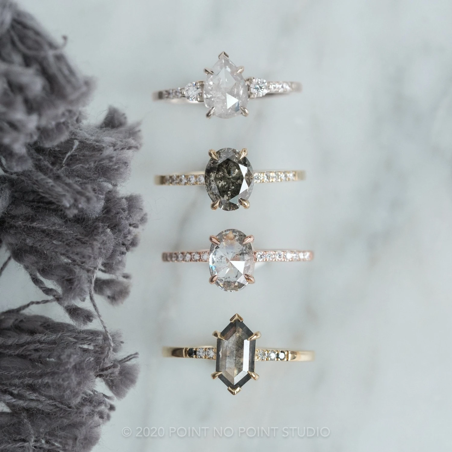 1.52 Carat Icy White Pear Diamond Engagement Ring, Eliza Setting, 14K White Gold 5 1.52 Carat Icy White Pear Diamond Engagement Ring, Eliza Setting, 14K White Gold - Image 5