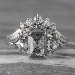 2.59 Carat Salt And Pepper Emerald Diamond Engagement Ring, Zoe Setting, Platinum 16 2.59 Carat Salt And Pepper Emerald Diamond Engagement Ring, Zoe Setting, Platinum -Point No Point Studio Store 210062 1 6bb06730 88cc 485d bc2e e6e7cb4ef4d8