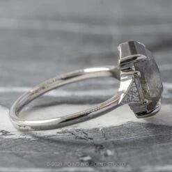 2.47 Carat Salt And Pepper Hexagon Diamond Engagement Ring, Azalea Setting, 14K White Gold 22 2.47 Carat Salt And Pepper Hexagon Diamond Engagement Ring, Azalea Setting, 14K White Gold -Point No Point Studio Store 210164 3 ba61a112 be3e 44d2 ab22 cbb12ea4c1fa