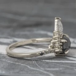 1.89 Carat Black Speckled Marquise Diamond Engagement Ring, Ombre Avaline Setting, 14K White Gold 20 1.89 Carat Black Speckled Marquise Diamond Engagement Ring, Ombre Avaline Setting, 14K White Gold -Point No Point Studio Store 210177P 3