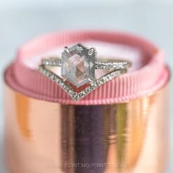 1.52 Carat Salt And Pepper Hexagon Diamond Engagement Ring, Jules Setting, Platinum 17 1.52 Carat Salt And Pepper Hexagon Diamond Engagement Ring, Jules Setting, Platinum -Point No Point Studio Store 210180WG 17 1f19ba5e 0ce4 4911 aaaf e7350fa081d0