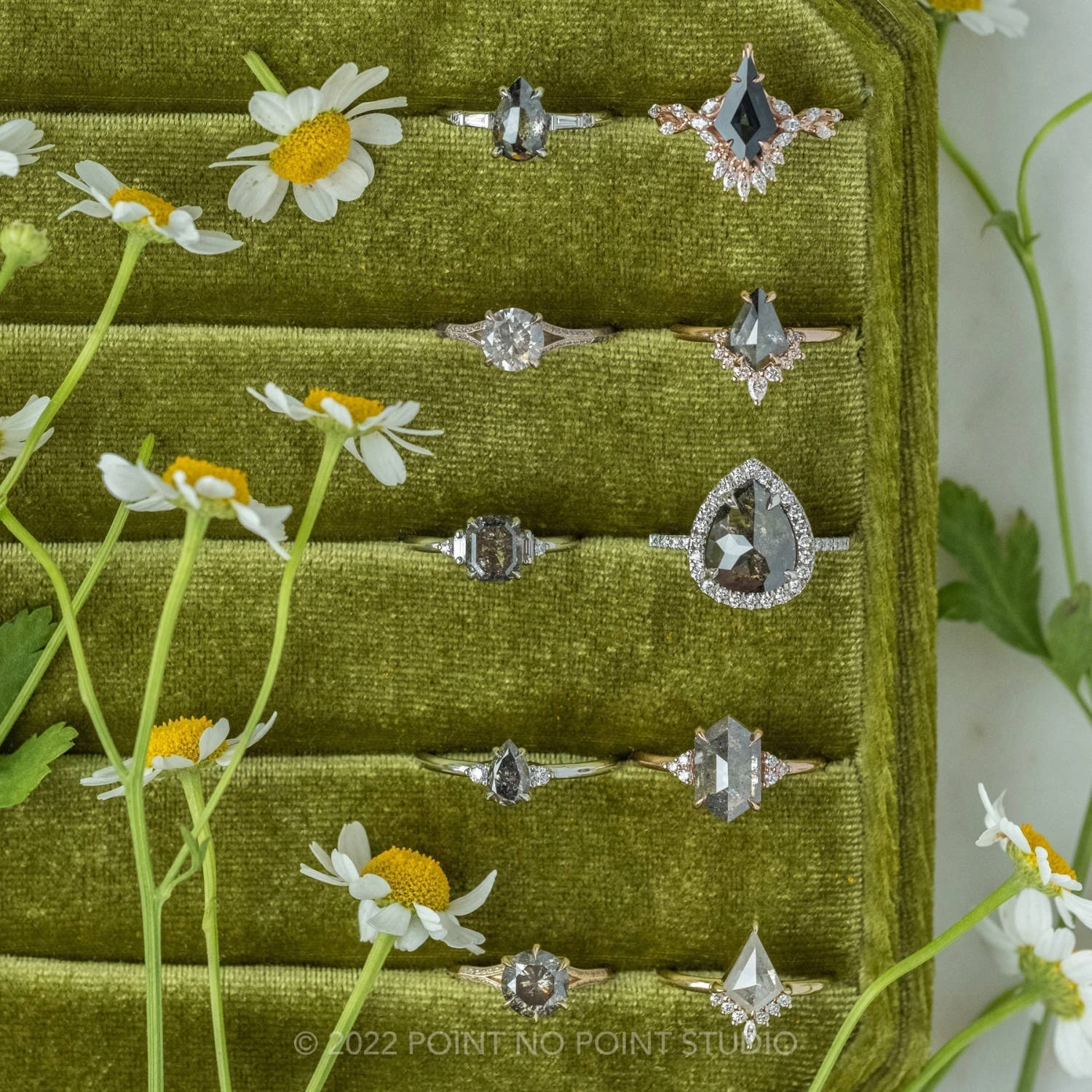 1.04 Carat Salt And Pepper Round Diamond Engagement Ring, Mackenzie Setting, Platinum 4 1.04 Carat Salt And Pepper Round Diamond Engagement Ring, Mackenzie Setting, Platinum - Image 4