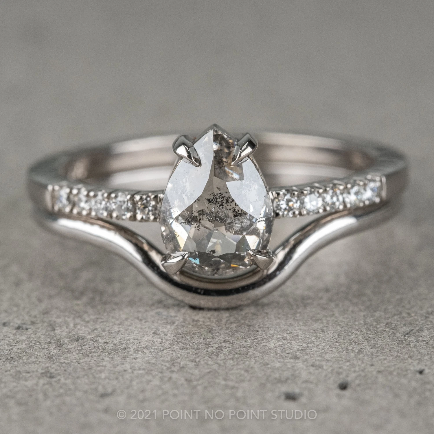 Classic Contour Wedding Band, 14K White Gold 6 Classic Contour Wedding Band, 14K White Gold - Image 6