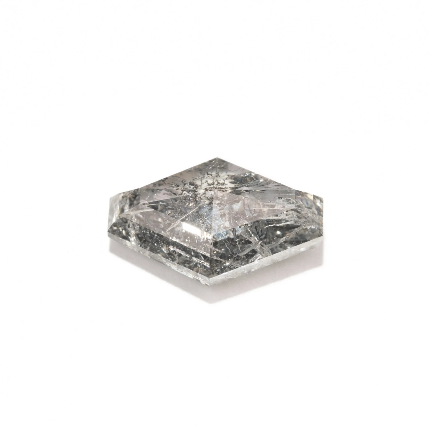 1.37 Carat Light Salt And Pepper Rose Cut Geometric Diamond 2 1.37 Carat Light Salt And Pepper Rose Cut Geometric Diamond - Image 2