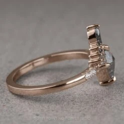 .64 Carat Salt And Pepper Kite Diamond Engagement Ring, Ombre Avaline Setting, 14K Rose Gold 6 .64 Carat Salt And Pepper Kite Diamond Engagement Ring, Ombre Avaline Setting, 14K Rose Gold -Point No Point Studio Store 210305RG 3 9feafba7 09e1 4e11 9951 5b530794ff68