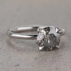 2.48 Carat Salt And Pepper Diamond Engagement Ring, Tulip Jane Setting, Platinum -Point No Point Studio Store 210344 3 9c9e14da 5922 4f5e 8a3d 1fc494aa416d