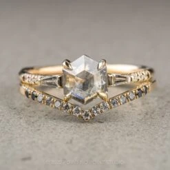 .99 Carat Salt And Pepper Hexagon Diamond Engagement Ring, Eliza Setting, 14K Yellow Gold 24 .99 Carat Salt And Pepper Hexagon Diamond Engagement Ring, Eliza Setting, 14K Yellow Gold -Point No Point Studio Store 220005 1 91dc5bbe 7a72 4b0b 9e87 653dc5ff24d5