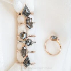 1.40 Carat Black Speckled Hexagon Diamond Engagement Ring, Ombre Eliza Setting, Platinum 18 1.40 Carat Black Speckled Hexagon Diamond Engagement Ring, Ombre Eliza Setting, Platinum -Point No Point Studio Store 220009WG 6 8fb34921 278f 42e8 b76c 1a795534b1c1