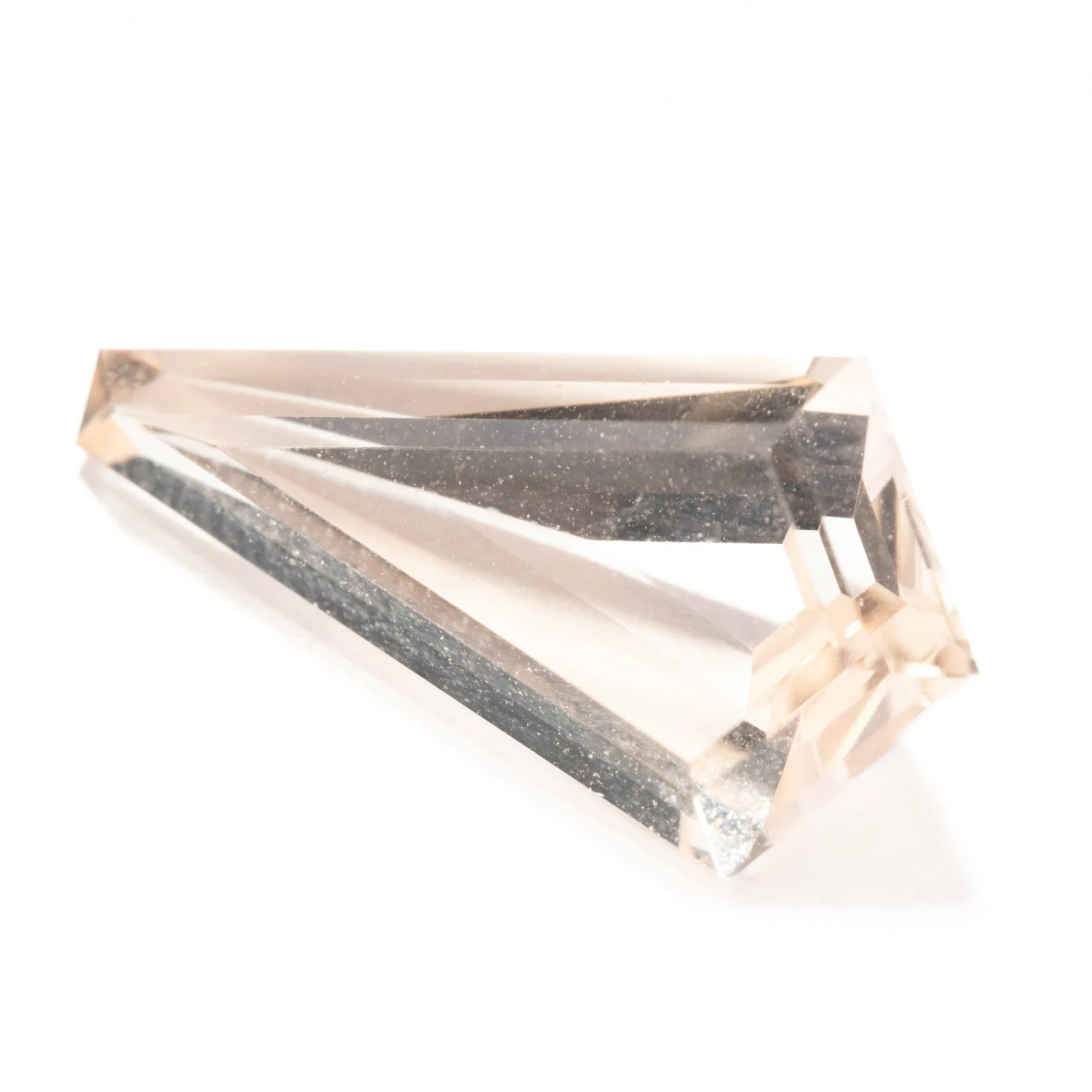 3.08 Carat Light Peach Step Cut Kite Morganite 2 3.08 Carat Light Peach Step Cut Kite Morganite - Image 2