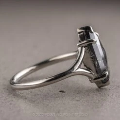 1.84 Carat Black Speckled Hexagon Diamond Engagement Ring, Charlize Setting, Platinum 24 1.84 Carat Black Speckled Hexagon Diamond Engagement Ring, Charlize Setting, Platinum -Point No Point Studio Store 220041 4 c7ad5619 e672 4ba7 ad36 7308f8916247