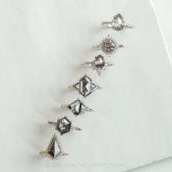 3.37 Carat Black Kite Diamond Engagement Ring, Solstice Setting, 14k Yellow Gold -Point No Point Studio Store 220044YG 5