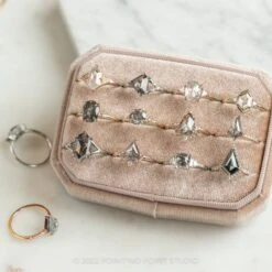 3.37 Carat Black Kite Diamond Engagement Ring, Solstice Setting, 14k Yellow Gold -Point No Point Studio Store 220044YG 7