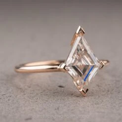 Lozenge Moissanite Engagement Ring, Charlize Setting, 14K Rose Gold -Point No Point Studio Store 220055RG 2 f782fb82 0d7b 44d6 8002 225d12a0e966