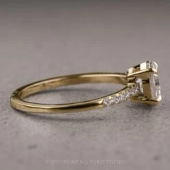 1.56 Carat Hexagon Moissanite Engagement Ring, Jules Setting, 14k Yellow Gold -Point No Point Studio Store 220068YG 2