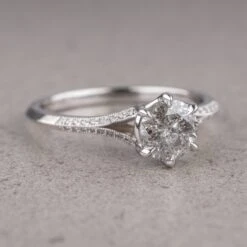 1.04 Carat Salt And Pepper Round Diamond Engagement Ring, Mackenzie Setting, Platinum 17 1.04 Carat Salt And Pepper Round Diamond Engagement Ring, Mackenzie Setting, Platinum -Point No Point Studio Store 220100 2 d2b91a25 95a6 4363 9740 a8bcfa89733d