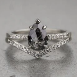 1.78 Carat Black Speckled Pear Diamond Engagement Ring, Jules Setting, Platinum 16 1.78 Carat Black Speckled Pear Diamond Engagement Ring, Jules Setting, Platinum -Point No Point Studio Store 220139WG 1 112ed8e3 857c 43b8 8cc7 4c83f551a76f