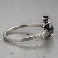 1.78 Carat Black Speckled Pear Diamond Engagement Ring, Jules Setting, Platinum 18 1.78 Carat Black Speckled Pear Diamond Engagement Ring, Jules Setting, Platinum -Point No Point Studio Store 220139WG 4 51a111e4 529f 4d9f bbe8 a731ac5c8f4e