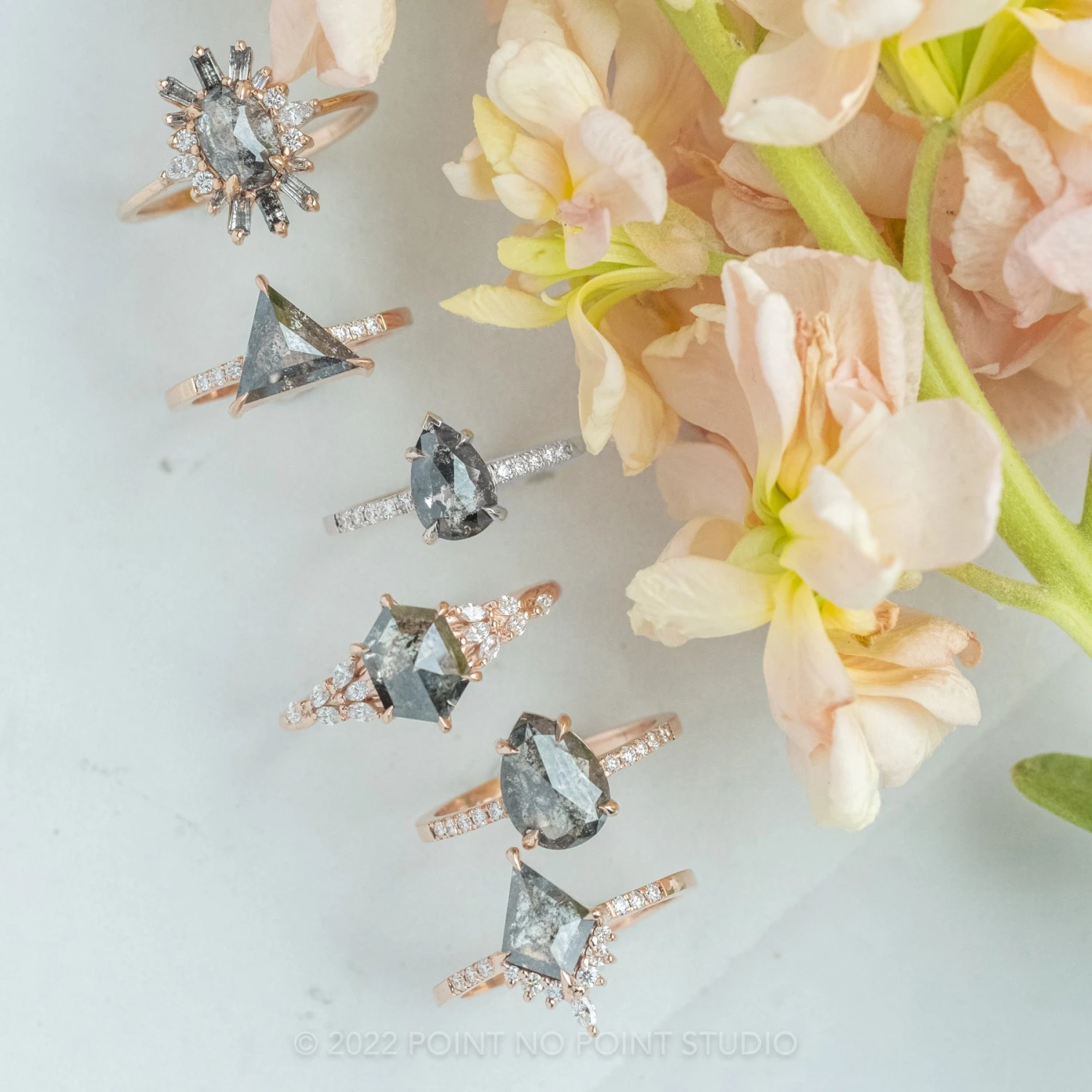 1.78 Carat Black Speckled Pear Diamond Engagement Ring, Jules Setting, Platinum 3 1.78 Carat Black Speckled Pear Diamond Engagement Ring, Jules Setting, Platinum - Image 3