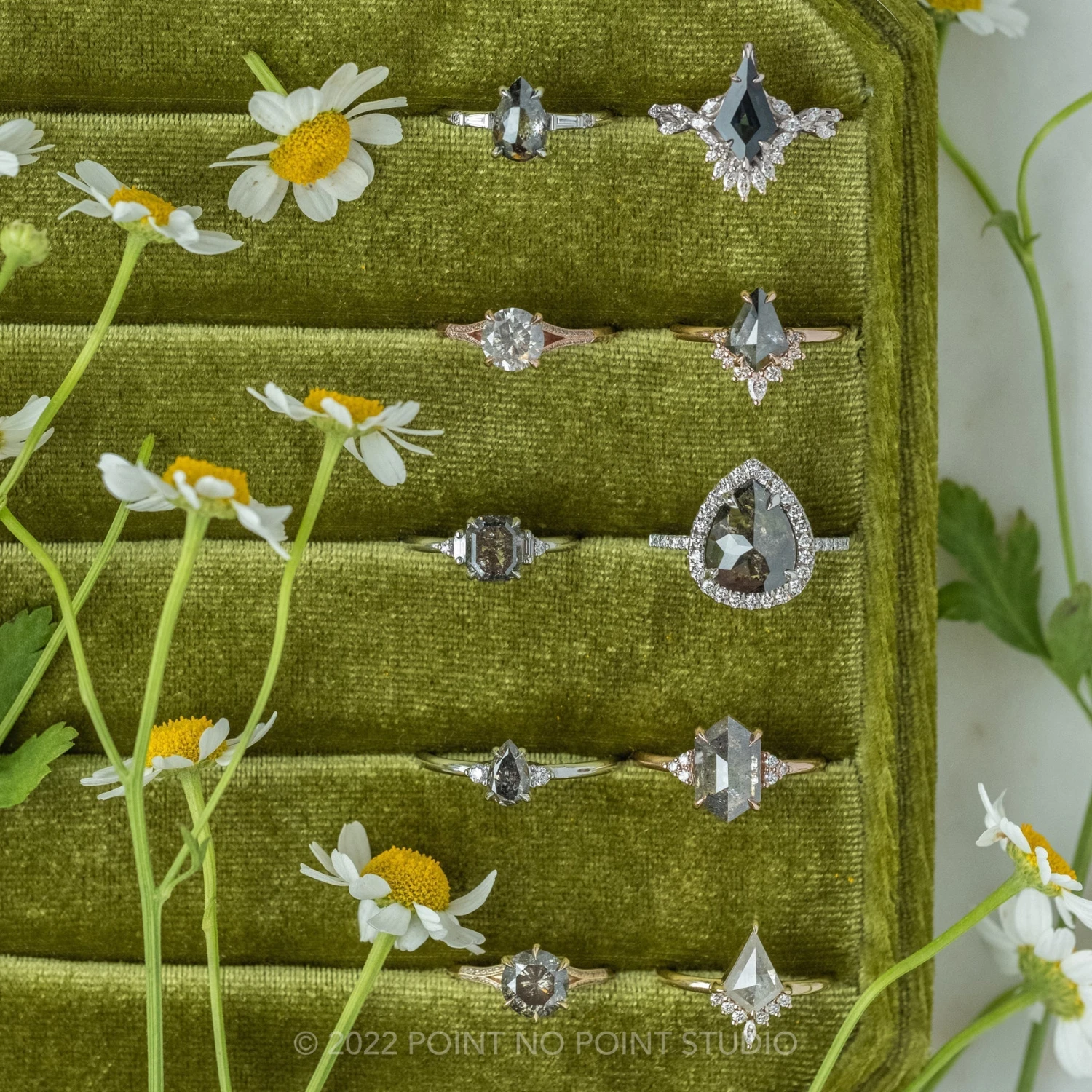 1.86 Carat Teal Kite Sapphire And Diamond Engagement Ring, Quinnie Setting, Platinum 8 1.86 Carat Teal Kite Sapphire And Diamond Engagement Ring, Quinnie Setting, Platinum - Image 8