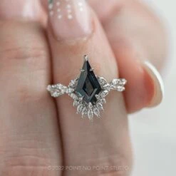 1.86 Carat Teal Kite Sapphire And Diamond Engagement Ring, Quinnie Setting, Platinum 16 1.86 Carat Teal Kite Sapphire And Diamond Engagement Ring, Quinnie Setting, Platinum -Point No Point Studio Store 220152WG 9 77a3a222 6b5f 4100 b6d0 2b8b98388241