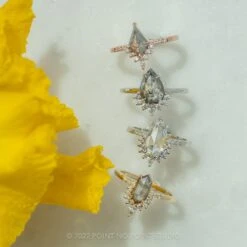 1.23 Carat Salt And Pepper Kite Diamond Engagement Ring, Avaline Setting, 14k Rose Gold 17 1.23 Carat Salt And Pepper Kite Diamond Engagement Ring, Avaline Setting, 14k Rose Gold -Point No Point Studio Store 220171RG 4 1 30ef3445 a9ea 4c3d b7b3 47ae82af4b26