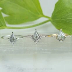 1.23 Carat Salt And Pepper Kite Diamond Engagement Ring, Avaline Setting, Platinum 15 1.23 Carat Salt And Pepper Kite Diamond Engagement Ring, Avaline Setting, Platinum -Point No Point Studio Store 220171WG 8 a7e1248b dce5 465e b080 fbfc52ed361e