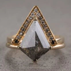 1.88 Carat Black Speckled Kite Diamond Engagement Ring, Charlize Setting, 14k Yellow Gold 24 1.88 Carat Black Speckled Kite Diamond Engagement Ring, Charlize Setting, 14k Yellow Gold -Point No Point Studio Store 220219 1 d109d0e1 fc03 41b5 a51b 5a211b7d9790