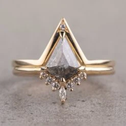 1.32 Carat Salt And Pepper Kite Diamond Engagement Ring, Ava Setting, 14K Yellow Gold 14 1.32 Carat Salt And Pepper Kite Diamond Engagement Ring, Ava Setting, 14K Yellow Gold -Point No Point Studio Store 220265 1 f6e1a803 23c2 4c70 b57f 5434ebe5b3bd