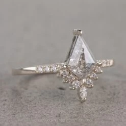 1.08 Carat Canadian Salt And Pepper Kite Diamond Engagement Ring, Avaline Setting, Platinum 6 1.08 Carat Canadian Salt And Pepper Kite Diamond Engagement Ring, Avaline Setting, Platinum -Point No Point Studio Store 220324WG 2 852c76c8 c69b 4019 9ec0 3d6f9d6f5094