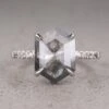 2.71 Carat Salt And Pepper Hexagon Diamond Engagement Ring, Ombre Jules Setting, Platinum