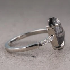 2.71 Carat Salt And Pepper Hexagon Diamond Engagement Ring, Ombre Jules Setting, 14K White Gold 16 2.71 Carat Salt And Pepper Hexagon Diamond Engagement Ring, Ombre Jules Setting, 14K White Gold -Point No Point Studio Store 220348 4 d16b26a7 e771 4d0c 9ee8 48ce12a7fe42