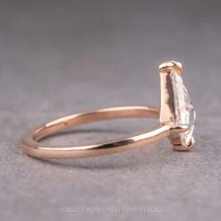 1.15 Carat Clear Kite Diamond Engagement Ring, Jane Setting, 14K Rose Gold 12 1.15 Carat Clear Kite Diamond Engagement Ring, Jane Setting, 14K Rose Gold -Point No Point Studio Store 220355 3