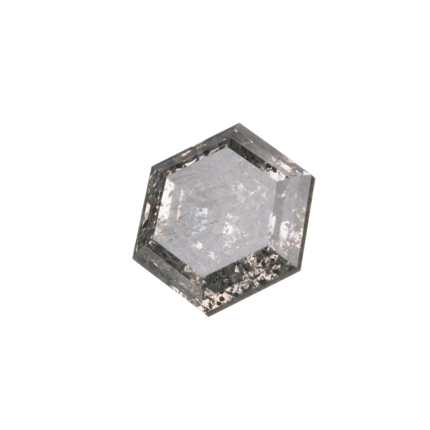 1.92 Carat Salt And Pepper Step Cut Hexagon Diamond 2 1.92 Carat Salt And Pepper Step Cut Hexagon Diamond - Image 2