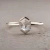 1.41 Carat Icy White Hexagon Diamond Engagement Ring, Charlize Setting, Platinum