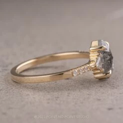 1.12 Carat Salt And Pepper Hexagon Diamond Engagement Ring, Eliza Setting, 14K Yellow Gold 10 1.12 Carat Salt And Pepper Hexagon Diamond Engagement Ring, Eliza Setting, 14K Yellow Gold -Point No Point Studio Store 230051 3 b98653ff 2f87 44c6 aaf6 2f83abf08ca0