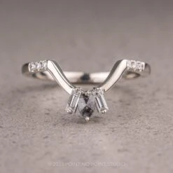 Diamond Baguette Wedding Band, Raven Setting, Platinum