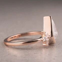 2.08 Carat Salt And Pepper Kite Diamond Engagement Ring, Bezel Quinn Setting, 14K Rose Gold -Point No Point Studio Store 230169 3 88aec60f b448 4ccf ab53 a70957f28c72