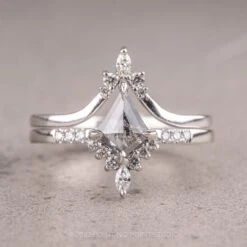 .77 Carat Salt And Pepper Kite Diamond Engagement Ring, Avaline Setting, Platinum 12 .77 Carat Salt And Pepper Kite Diamond Engagement Ring, Avaline Setting, Platinum -Point No Point Studio Store 230251 1 f202d87c 3456 43c7 8efb f1636703b50a